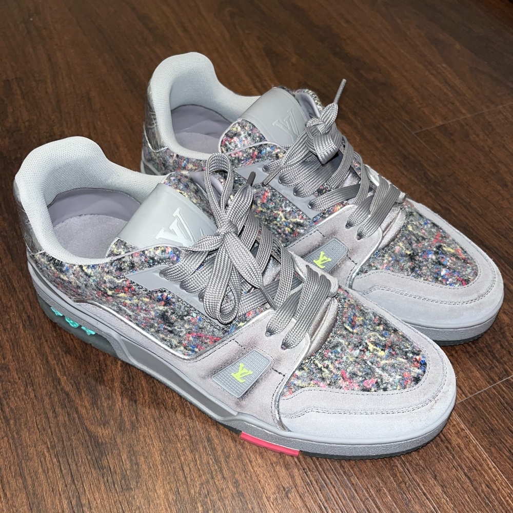Louis Vuitton | Monogram Suede Blended Fabrics Leather Logo Sneakers